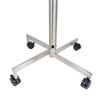 Peter Meier Nesting X-Style Flip-top Table Base with Casters for Mobile Space Saving Stow-Away Tables In Stainless Steel