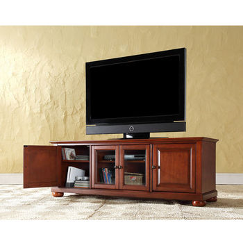 Crosley Furniture Alexandria 60" Low Profile TV Stand in Classic Cherry Finish