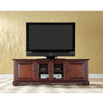 Crosley Furniture Alexandria 60" Low Profile TV Stand in Vintage Mahogany Finish