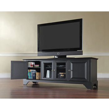 Crosley Furniture LaFayette 60" Low Profile TV Stand in Black Finish