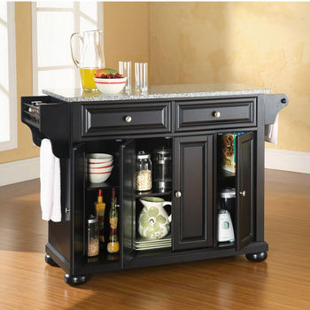 Crosley Furniture Alexandria Solid Granite Top Kitchen Island