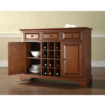 Crosley Furniture LaFayette Buffet Server / Sideboard Cabinet with Wine Storage