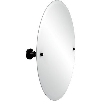 Oval Mirror with Oil Rubbed Bronze Hardware