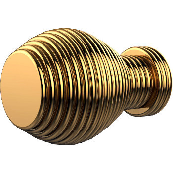 Allied Brass Designer Cabinet Knob, Standard Finish, Polished Brass
