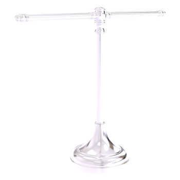 Allied Brass Carolina Crystal Collection Guest Towel Stand in Satin Chrome