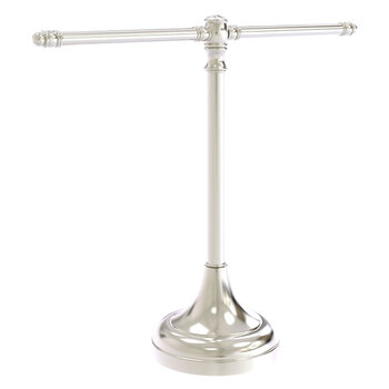 Allied Brass Carolina Crystal Collection Guest Towel Stand in Satin Nickel