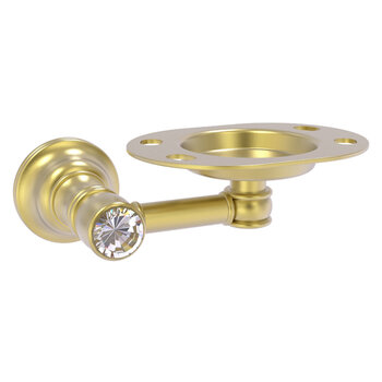 Allied Brass Carolina Crystal Collection Tumbler and Toothbrush Holder in Satin Brass