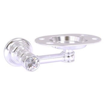 Allied Brass Carolina Crystal Collection Tumbler and Toothbrush Holder in Satin Chrome