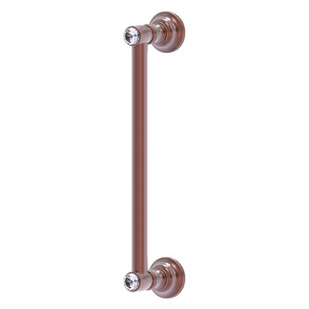 Allied Brass Carolina Crystal Collection 12'' Door Pull in Antique Copper