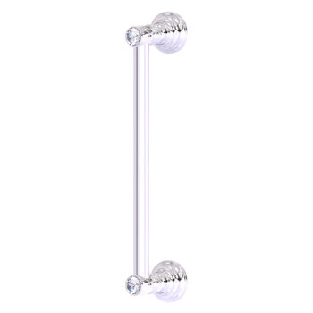 Allied Brass Carolina Crystal Collection 12'' Door Pull in Polished Chrome