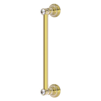 Allied Brass Carolina Crystal Collection 12'' Door Pull in Unlacquered Brass