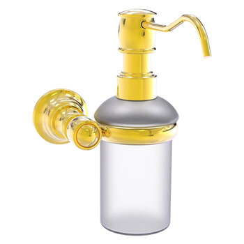 Allied Brass Carolina Collection Wall Mounted Soap Dispenser in Polished Brass