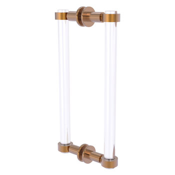 Allied Brass Clearview Collection 12'' Back to Back Shower Door Pull with Smooth Accents in Brushed Bronze