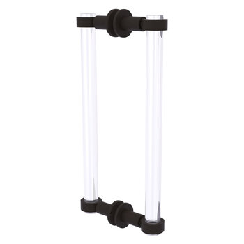 Allied Brass Clearview Collection 12'' Back to Back Shower Door Pull with Smooth Accents in Oil Rubbed Bronze