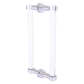 Allied Brass Clearview Collection 12'' Back to Back Shower Door Pull with Smooth Accents in Polished Chrome