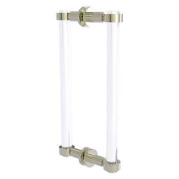 Allied Brass Clearview Collection 12'' Back to Back Shower Door Pull with Smooth Accents in Polished Nickel