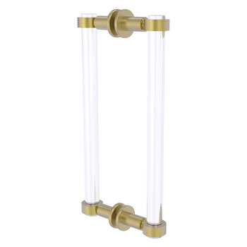 Allied Brass Clearview Collection 12'' Back to Back Shower Door Pull with Smooth Accents in Satin Brass