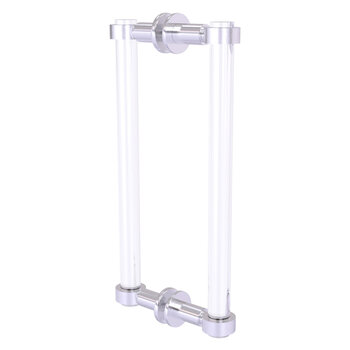 Allied Brass Clearview Collection 12'' Back to Back Shower Door Pull with Smooth Accents in Satin Chrome