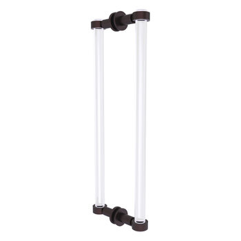 Allied Brass Clearview Collection 18'' Back to Back Shower Door Pull with Smooth Accents in Antique Bronze