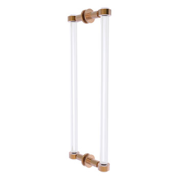 Allied Brass Clearview Collection 18'' Back to Back Shower Door Pull with Smooth Accents in Brushed Bronze