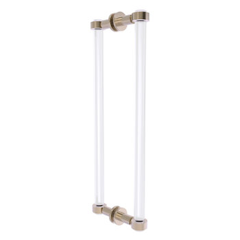 Allied Brass Clearview Collection 18'' Back to Back Shower Door Pull with Smooth Accents in Antique Pewter