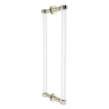 Allied Brass Clearview Collection 18'' Back to Back Shower Door Pull with Smooth Accents in Polished Nickel