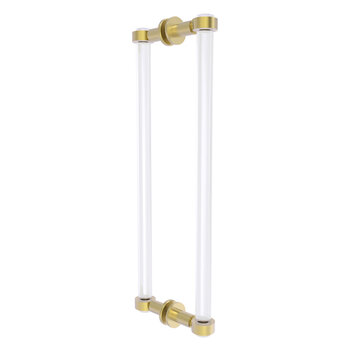 Allied Brass Clearview Collection 18'' Back to Back Shower Door Pull with Smooth Accents in Satin Brass
