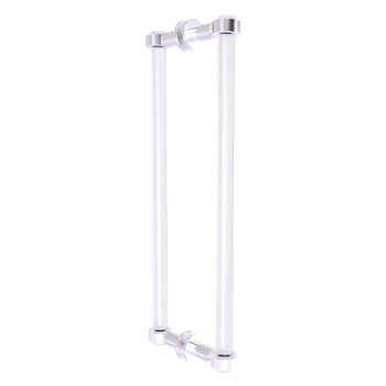 Allied Brass Clearview Collection 18'' Back to Back Shower Door Pull with Smooth Accents in Satin Chrome