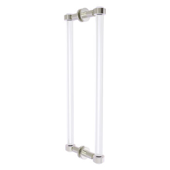 Allied Brass Clearview Collection 18'' Back to Back Shower Door Pull with Smooth Accents in Satin Nickel