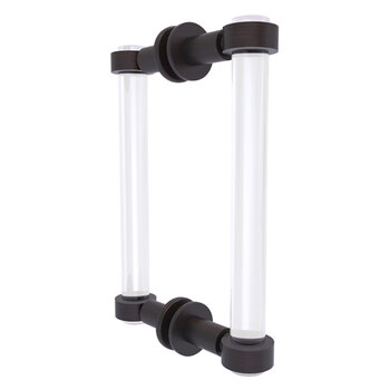 Allied Brass Clearview Collection 8'' Back to Back Shower Door Pull with Smooth Accents in Venetian Bronze