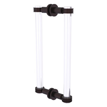 Allied Brass Clearview Collection 12'' Back to Back Shower Door Pull with Dotted Accents in Antique Bronze