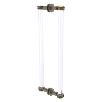 Allied Brass Clearview Collection 18'' Back to Back Shower Door Pull with Dotted Accents in Antique Brass