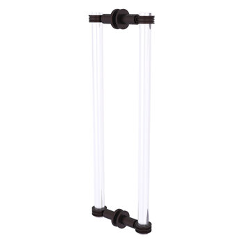Allied Brass Clearview Collection 18'' Back to Back Shower Door Pull with Dotted Accents in Antique Bronze