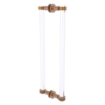 Allied Brass Clearview Collection 18'' Back to Back Shower Door Pull with Dotted Accents in Brushed Bronze