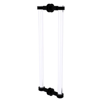 Allied Brass Clearview Collection 18'' Back to Back Shower Door Pull with Dotted Accents in Matte Black