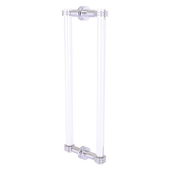 Allied Brass Clearview Collection 18'' Back to Back Shower Door Pull with Dotted Accents in Polished Chrome