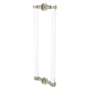 Allied Brass Clearview Collection 18'' Back to Back Shower Door Pull with Dotted Accents in Polished Nickel