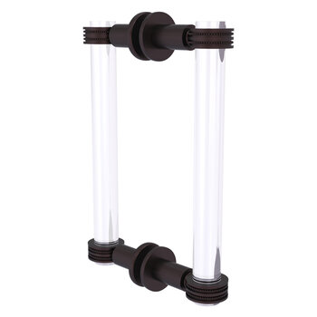 Allied Brass Clearview Collection 8'' Back to Back Shower Door Pull with Dotted Accents in Antique Bronze