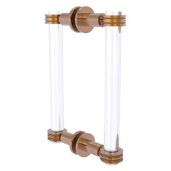 Allied Brass Clearview Collection 8'' Back to Back Shower Door Pull with Dotted Accents in Brushed Bronze