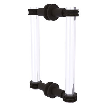 Allied Brass Clearview Collection 8'' Back to Back Shower Door Pull with Dotted Accents in Oil Rubbed Bronze