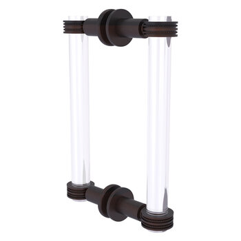 Allied Brass Clearview Collection 8'' Back to Back Shower Door Pull with Dotted Accents in Venetian Bronze