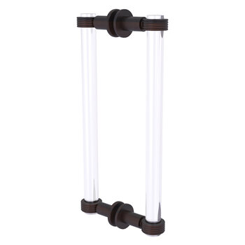 Allied Brass Clearview Collection 12'' Back to Back Shower Door Pull with Grooved Accents in Venetian Bronze