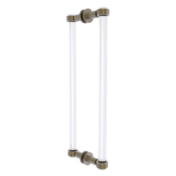 Allied Brass Clearview Collection 18'' Back to Back Shower Door Pull with Grooved Accents in Antique Brass