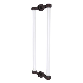 Allied Brass Clearview Collection 18'' Back to Back Shower Door Pull with Grooved Accents in Antique Bronze