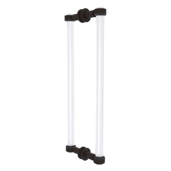 Allied Brass Clearview Collection 18'' Back to Back Shower Door Pull with Grooved Accents in Oil Rubbed Bronze