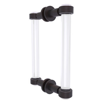 Allied Brass Clearview Collection 8'' Back to Back Shower Door Pull with Grooved Accents in Venetian Bronze