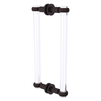Allied Brass Clearview Collection 12'' Back to Back Shower Door Pull with Twisted Accents in Antique Bronze