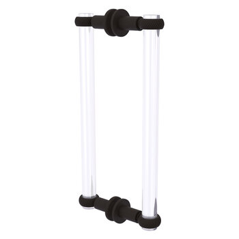 Allied Brass Clearview Collection 12'' Back to Back Shower Door Pull with Twisted Accents in Oil Rubbed Bronze