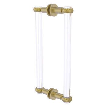 Allied Brass Clearview Collection 12'' Back to Back Shower Door Pull with Twisted Accents in Satin Brass