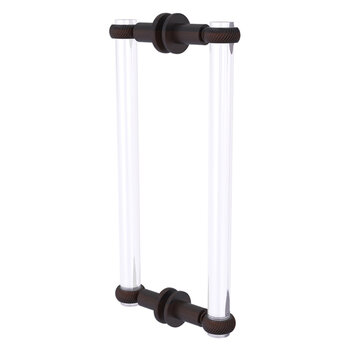 Allied Brass Clearview Collection 12'' Back to Back Shower Door Pull with Twisted Accents in Venetian Bronze